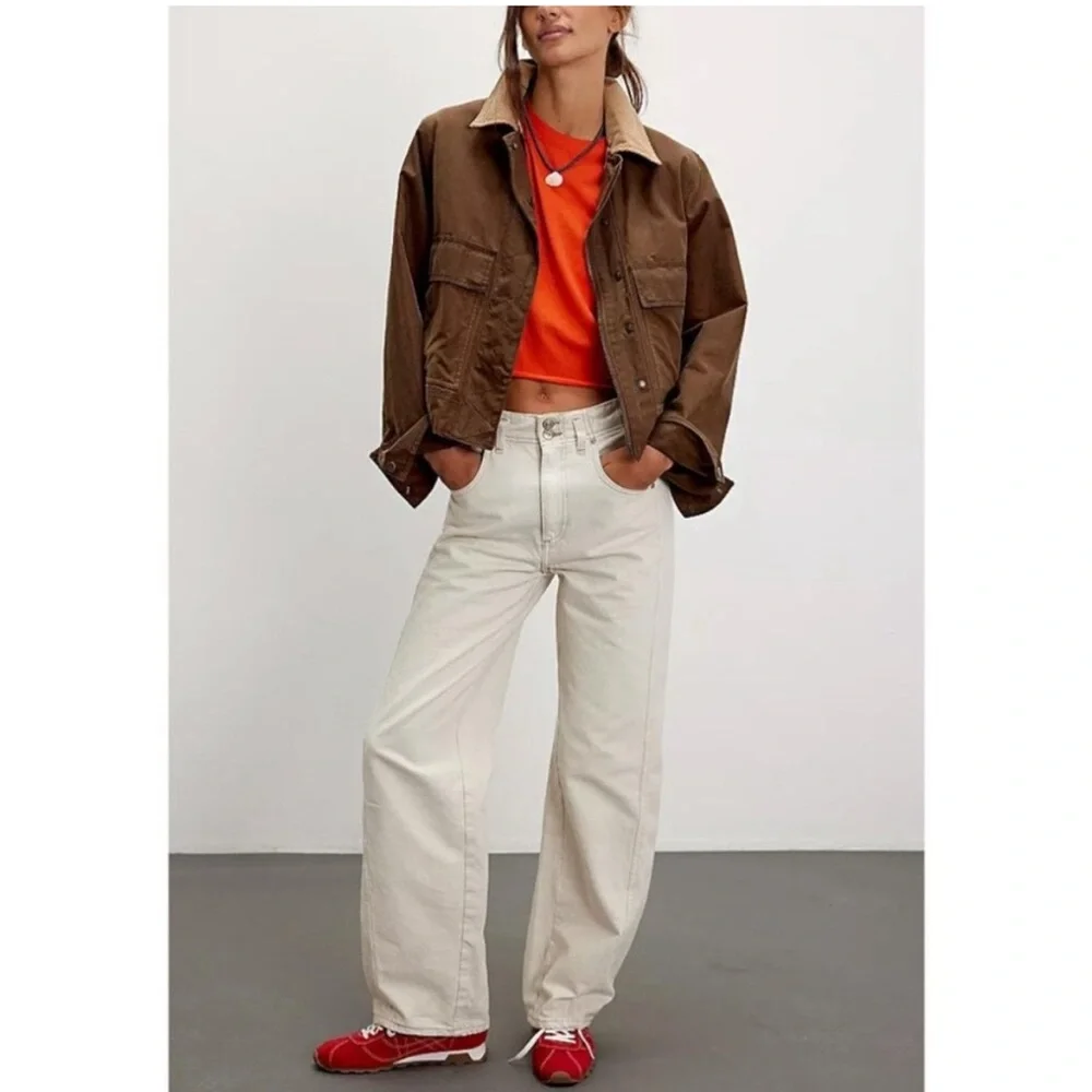 Free People Aster Straight Ivory Jeans - Picture 2 of 7